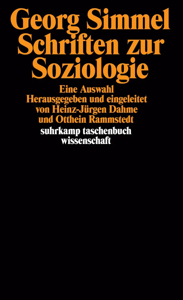 Buchcover von 'Schriften zur Soziologie' - Taschenbuch von Georg Simmel