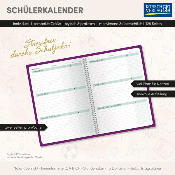 Schülerkalender Magic 2026/2027 – Ansicht