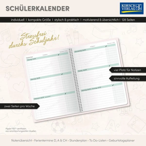 Schülerkalender Mein Jahr 2026/2027 – Ansicht