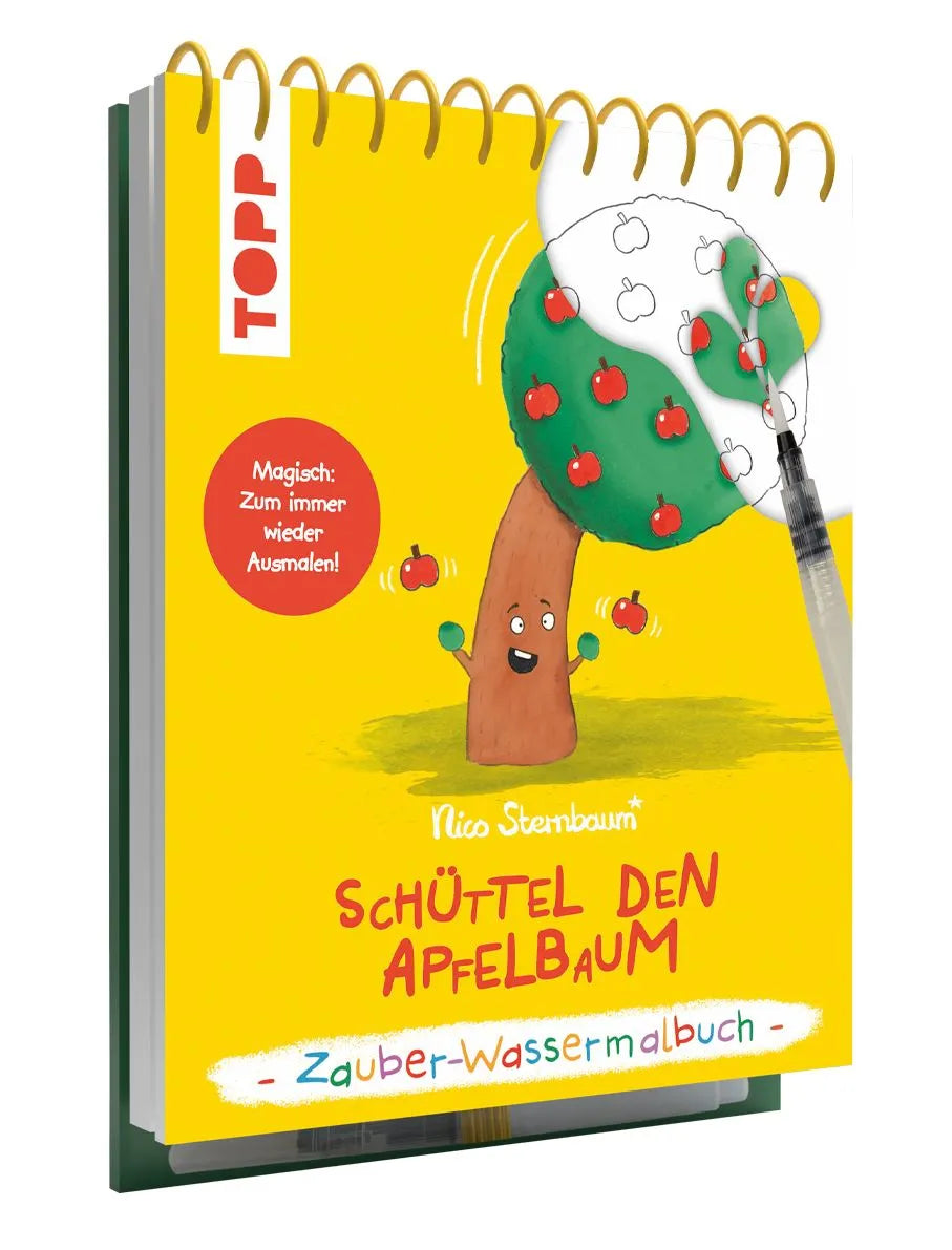 Cover: Schüttel den Apfelbaum - Zauber-Wassermalbuch (Hardcover) von Nico Sternbaum
