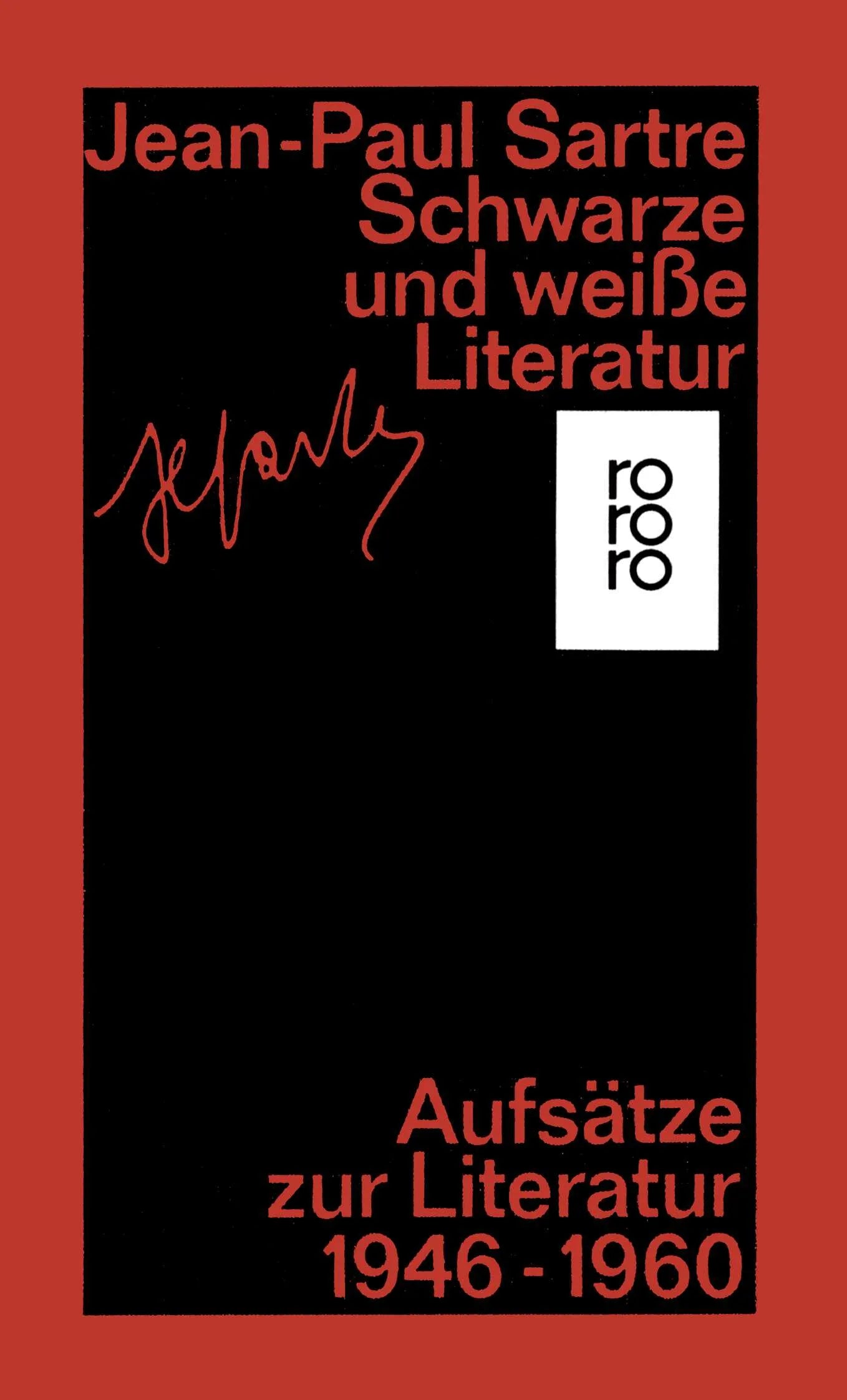 Buchcover von 'Schwarze und weiße Literatur' - Taschenbuch von Jean-Paul Sartre