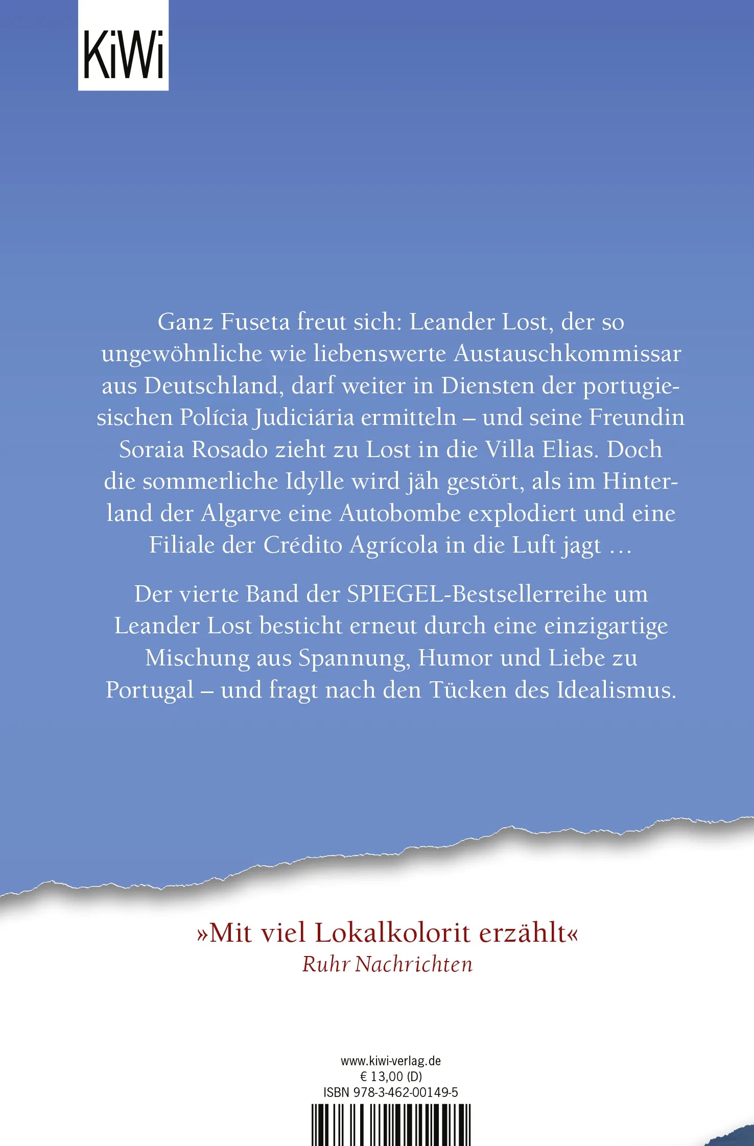 Buchrückseite von 'Schwarzer August' mit Klappentext - Taschenbuch