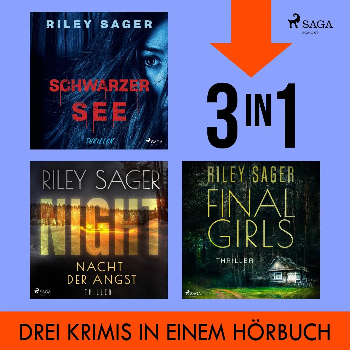 Cover: Schwarzer See, Night & Final Girls (Hörbuch Download) von Riley Sager