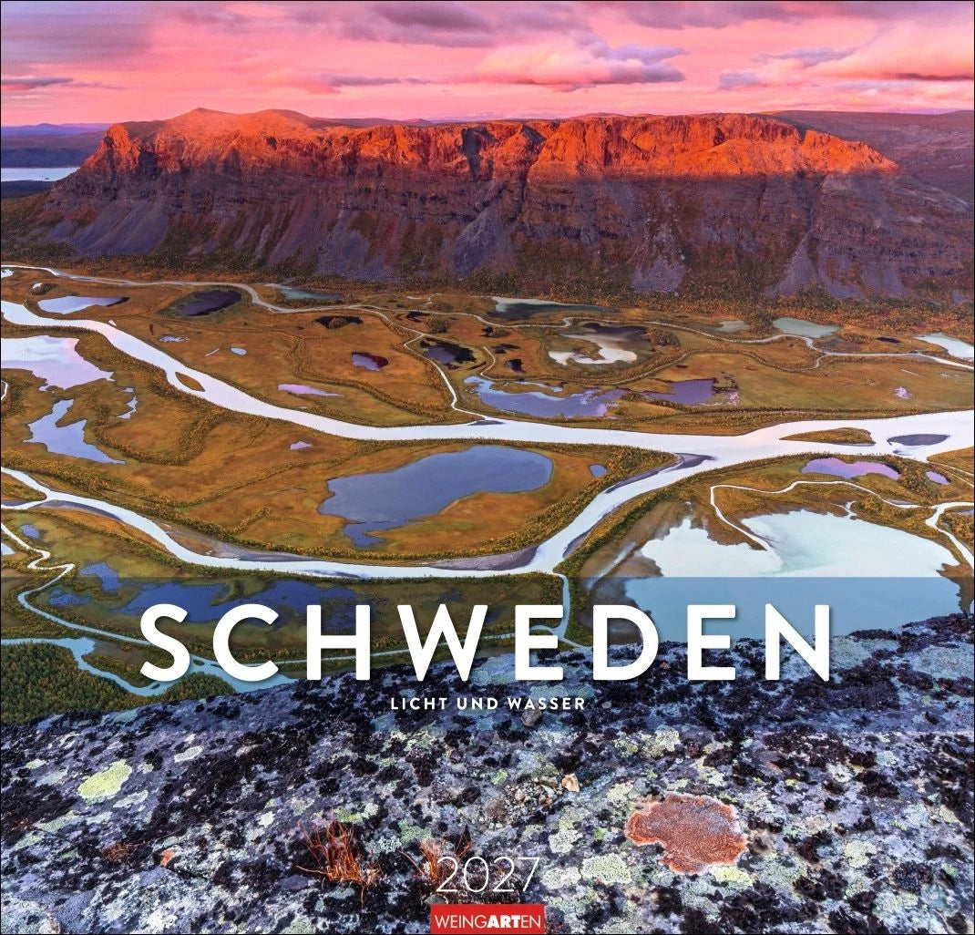 Wandkalender: Schweden Kalender 2027 - Licht und Wasser