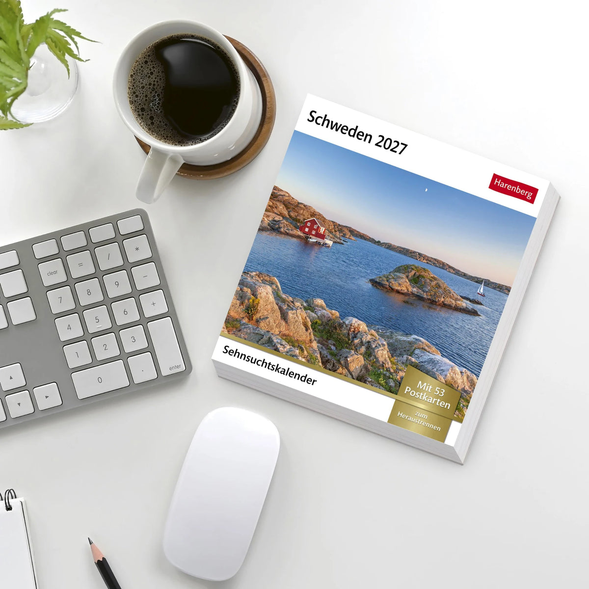 Schweden Sehnsuchtskalender 2027 - Wochenkalender mit 53 Postkarten – Ansicht