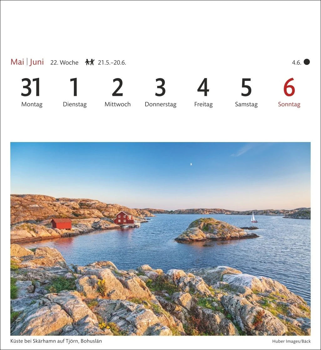 Schweden Sehnsuchtskalender 2027 - Wochenkalender mit 53 Postkarten – Ansicht