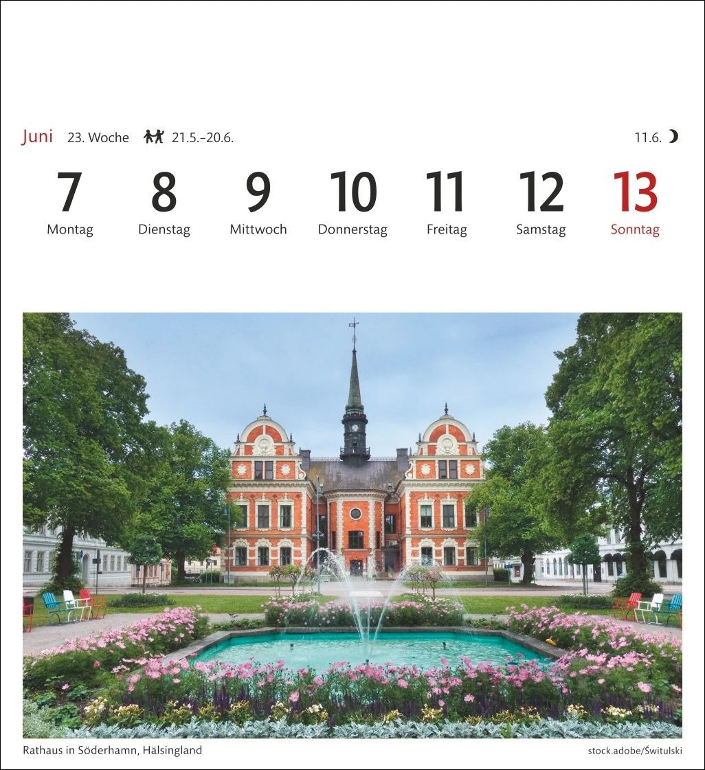Schweden Sehnsuchtskalender 2027 - Wochenkalender mit 53 Postkarten – Ansicht