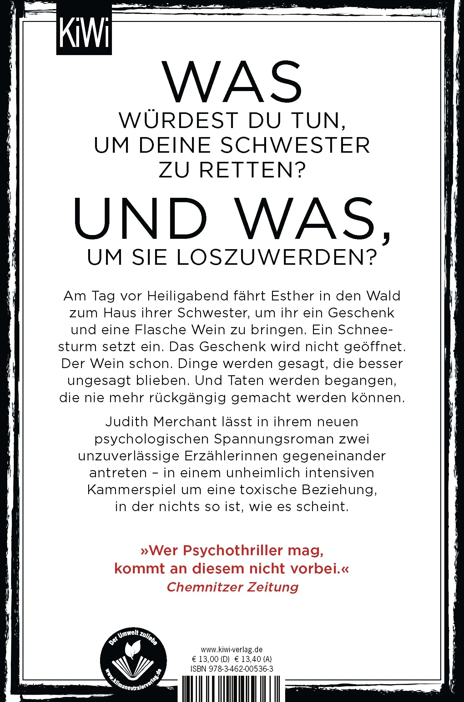 Buchrückseite von 'SCHWEIG!' mit Klappentext - Taschenbuch