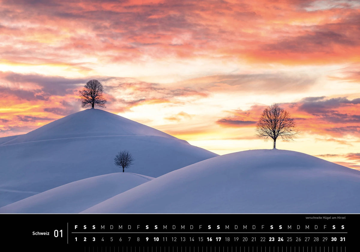 Schweiz Premiumkalender 2027 – Ansicht