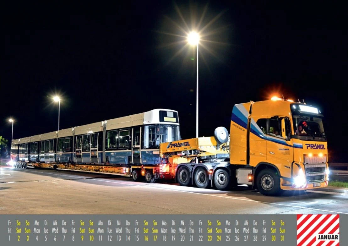 Schwertransporter Kalender 2027 – Ansicht