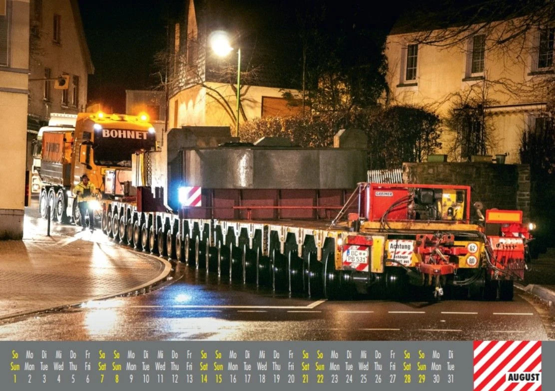 Schwertransporter Kalender 2027 – Ansicht