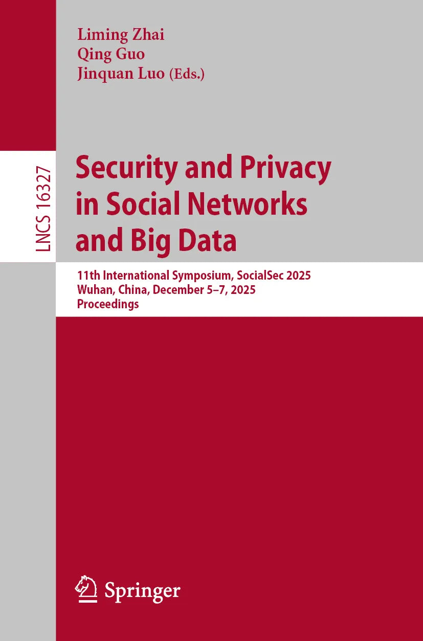 Cover: Security and Privacy in Social Networks and Big Data (E-Book)