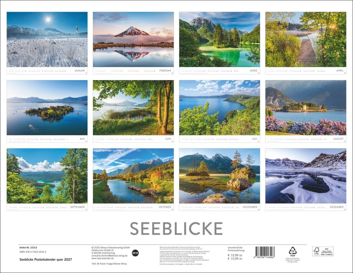 Seeblicke Posterkalender 2027 – Ansicht