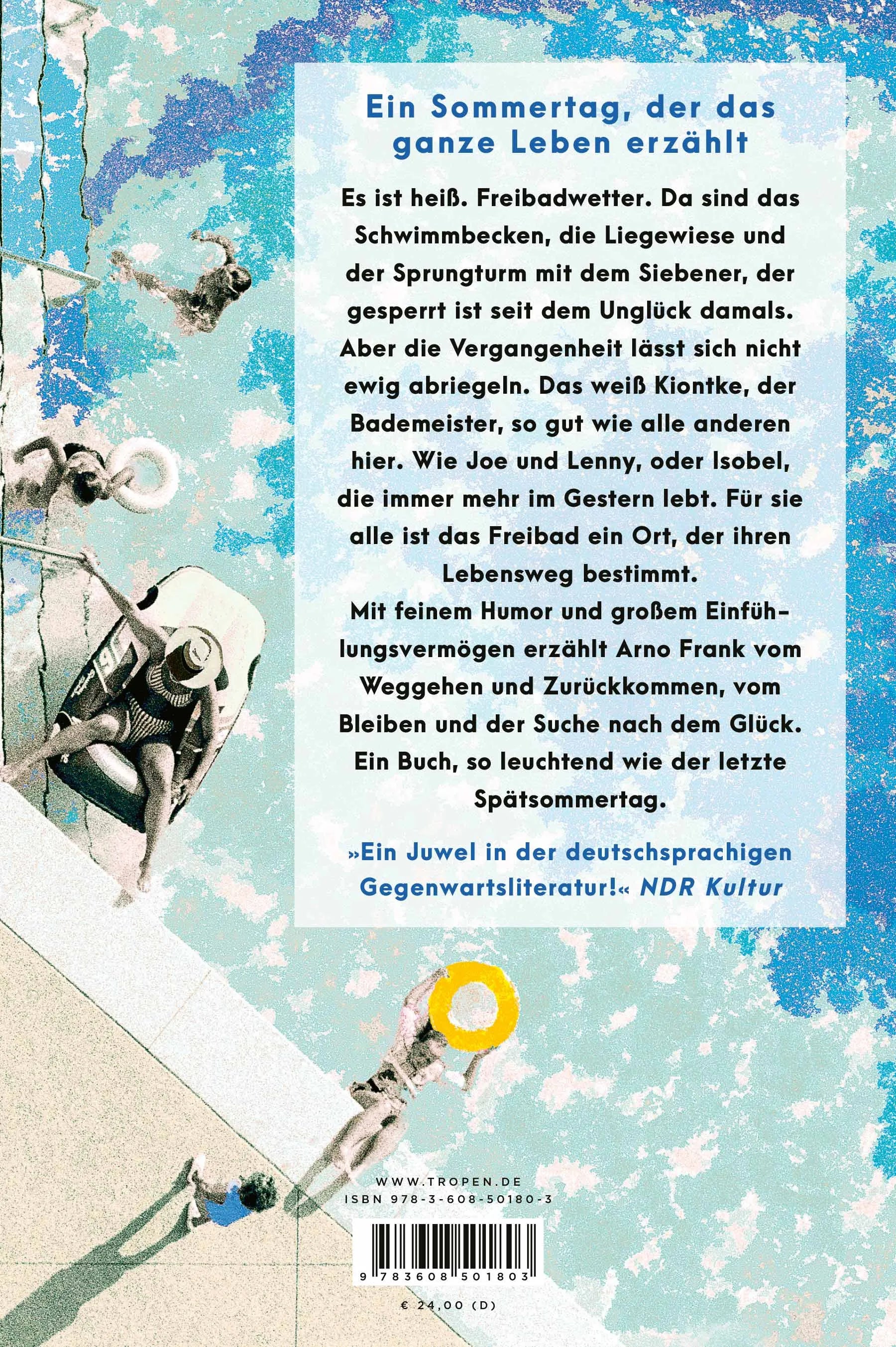 Buchrückseite von 'Seemann vom Siebener' mit Klappentext - Gebundene Ausgabe