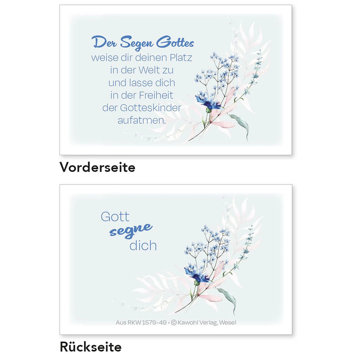 Segens-Karten – Ansicht