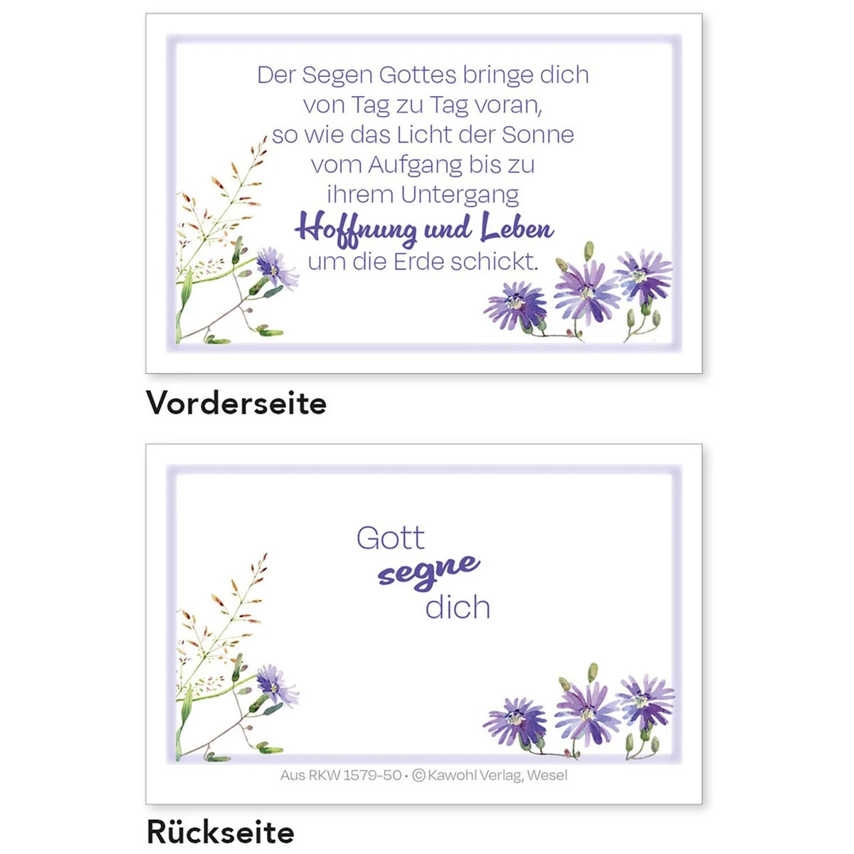 Segens-Karten – Ansicht
