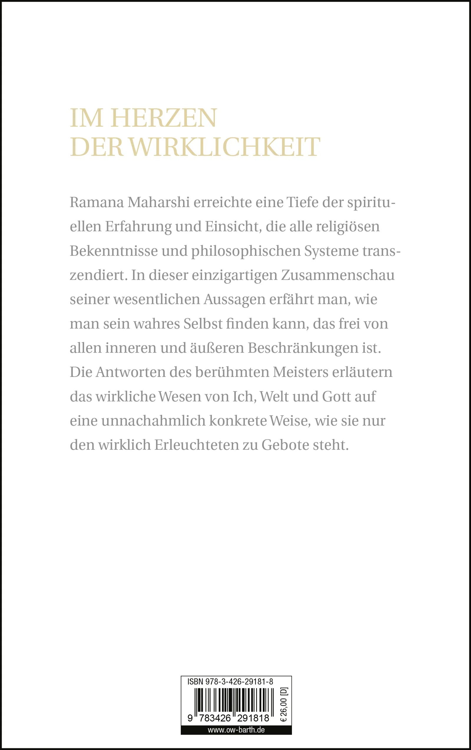 Buchrückseite von 'Sei, was du bist!' mit Klappentext - Gebundene Ausgabe