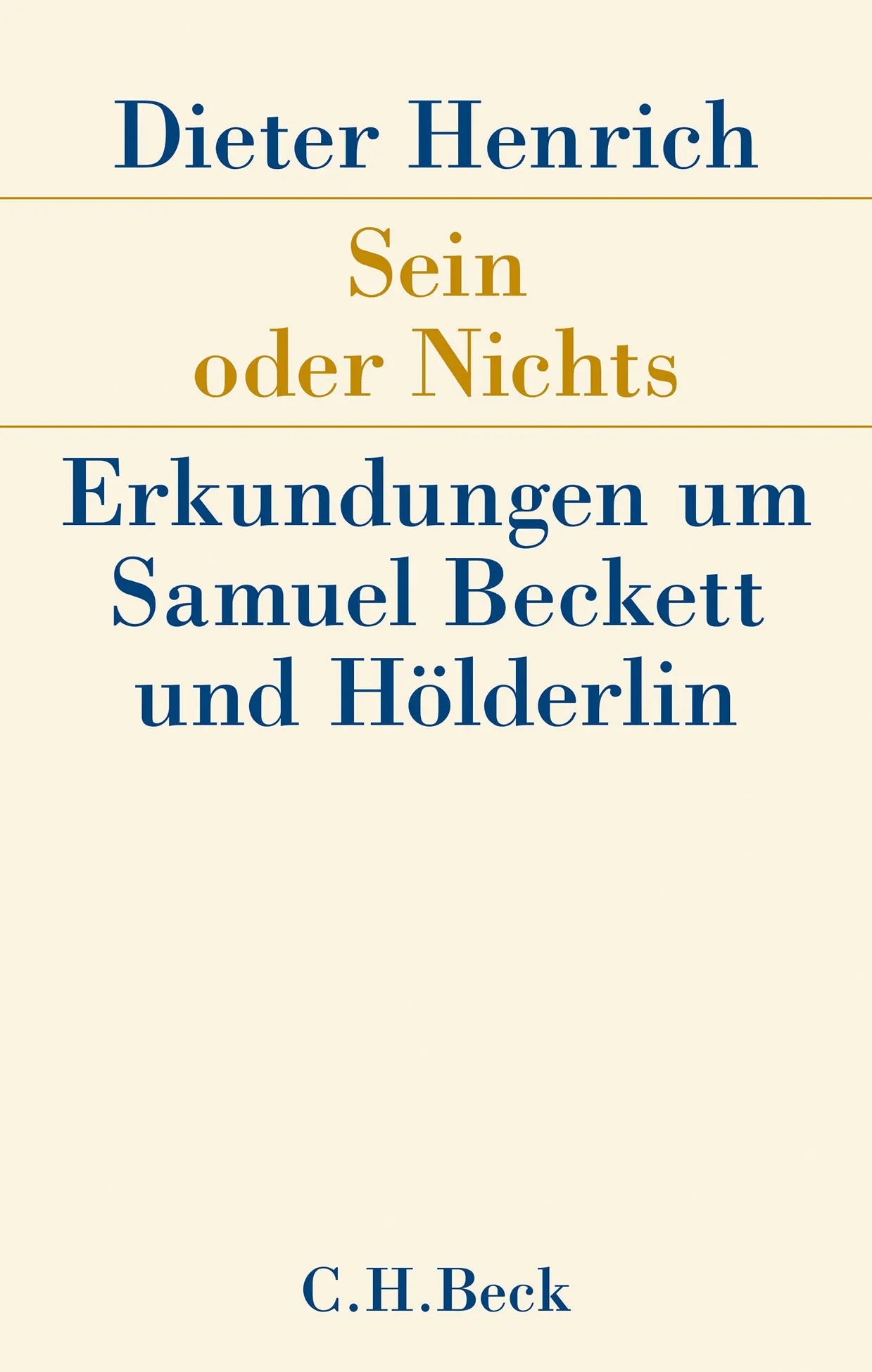 Buchcover von 'Sein oder Nichts' - Gebundene Ausgabe von Dieter Henrich