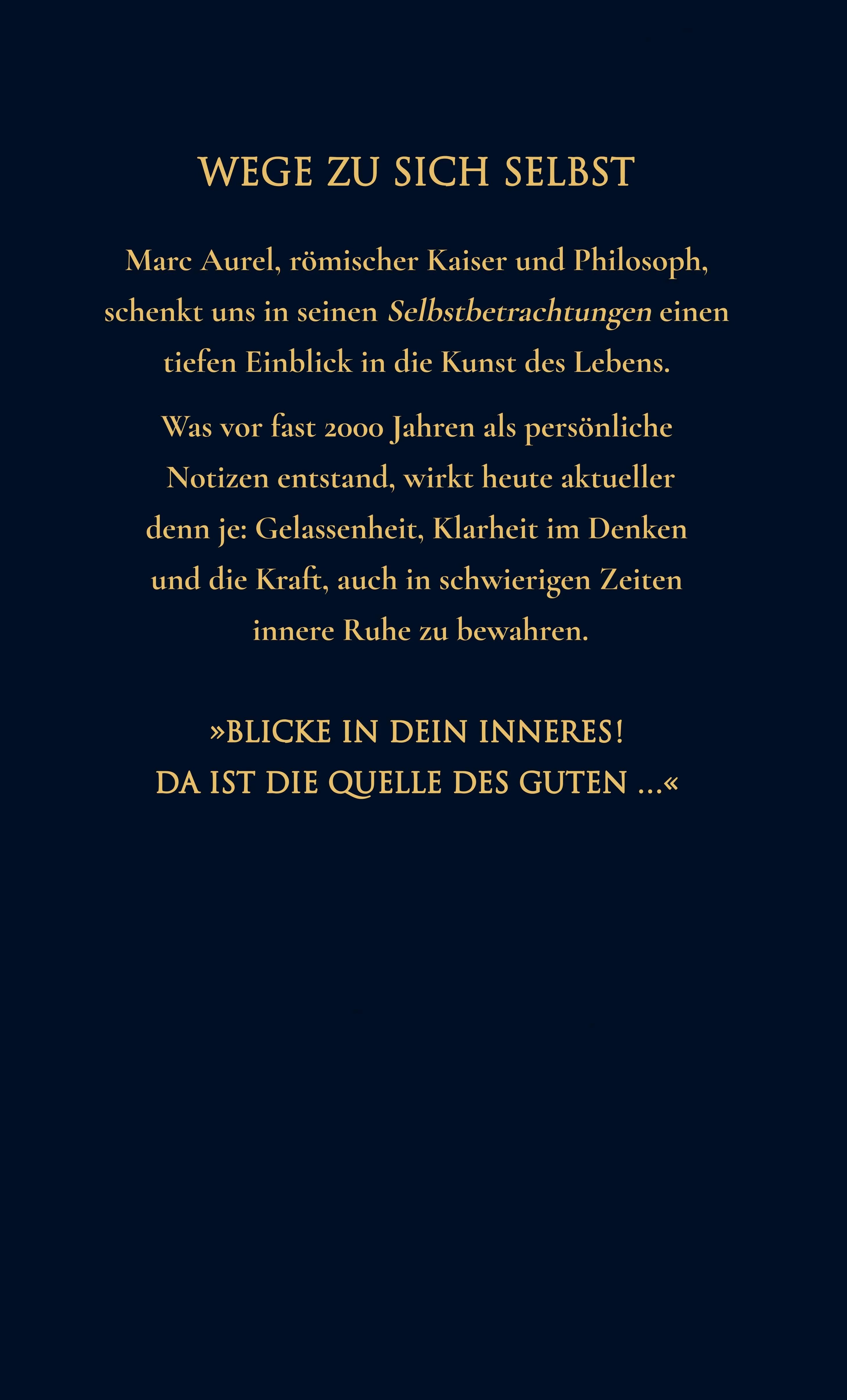 Rückseite: Selbstbetrachtungen (Hardcover)