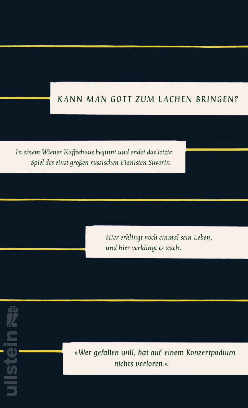 Buchrückseite von 'Selbstbild mit russischem Klavier' mit Klappentext - Gebundene Ausgabe