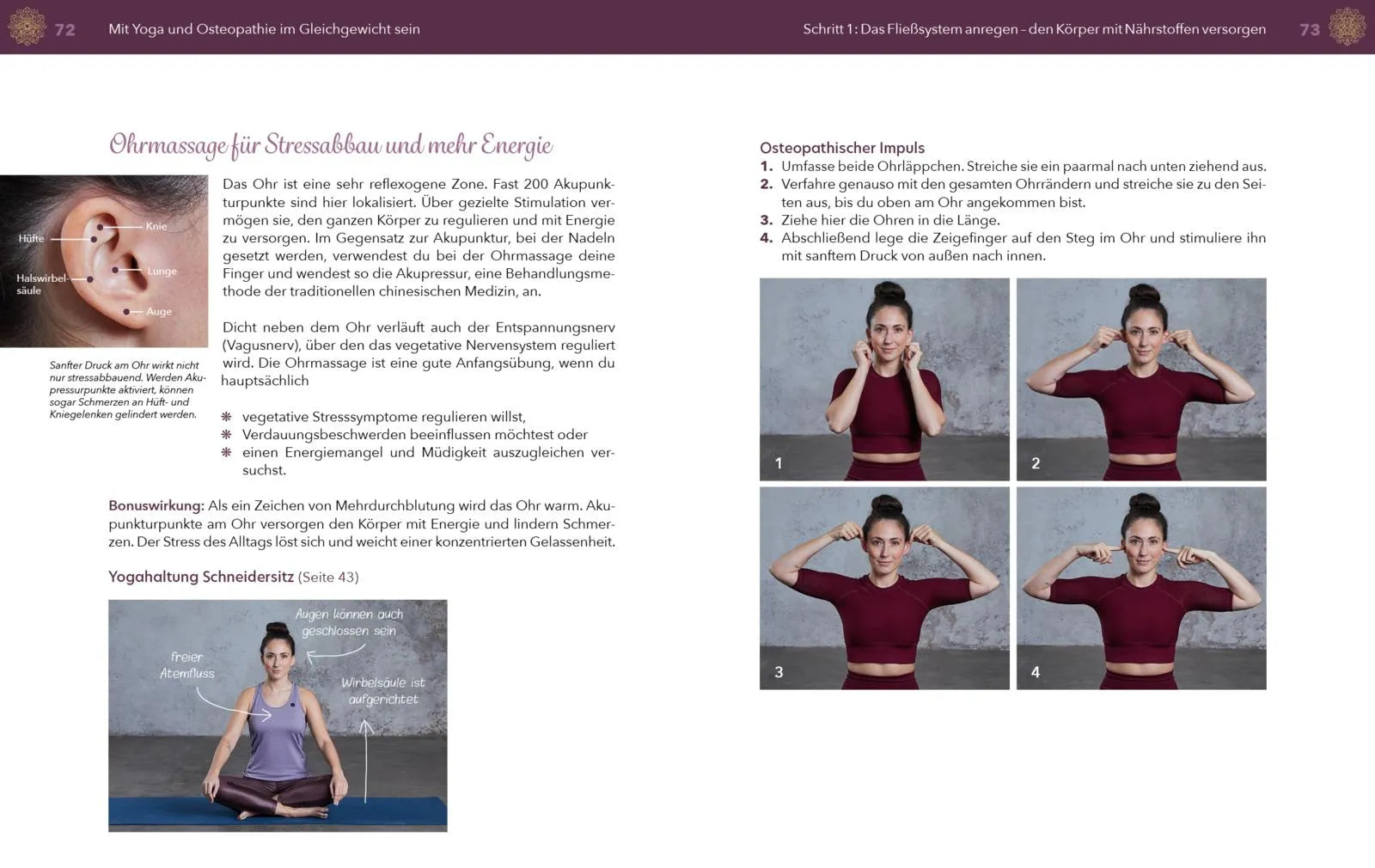 Innenansicht von 'Selbstheilung mit Yoga und Osteopathie' - Taschenbuch