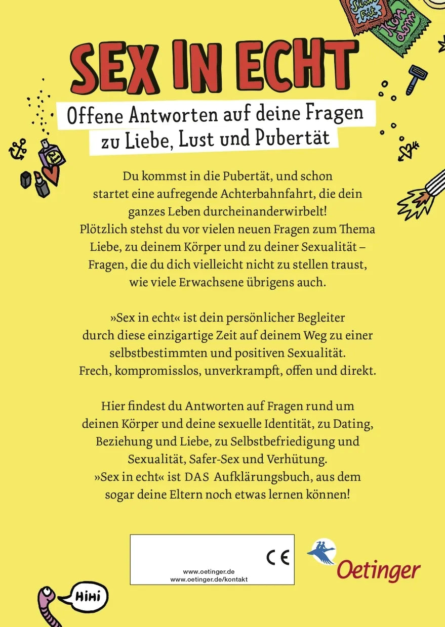 Buchrückseite von 'Sex in echt' mit Klappentext - Taschenbuch