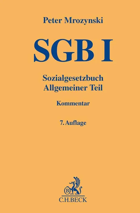 Buchcover von 'SGB I' - Gebundene Ausgabe von Peter Mrozynski