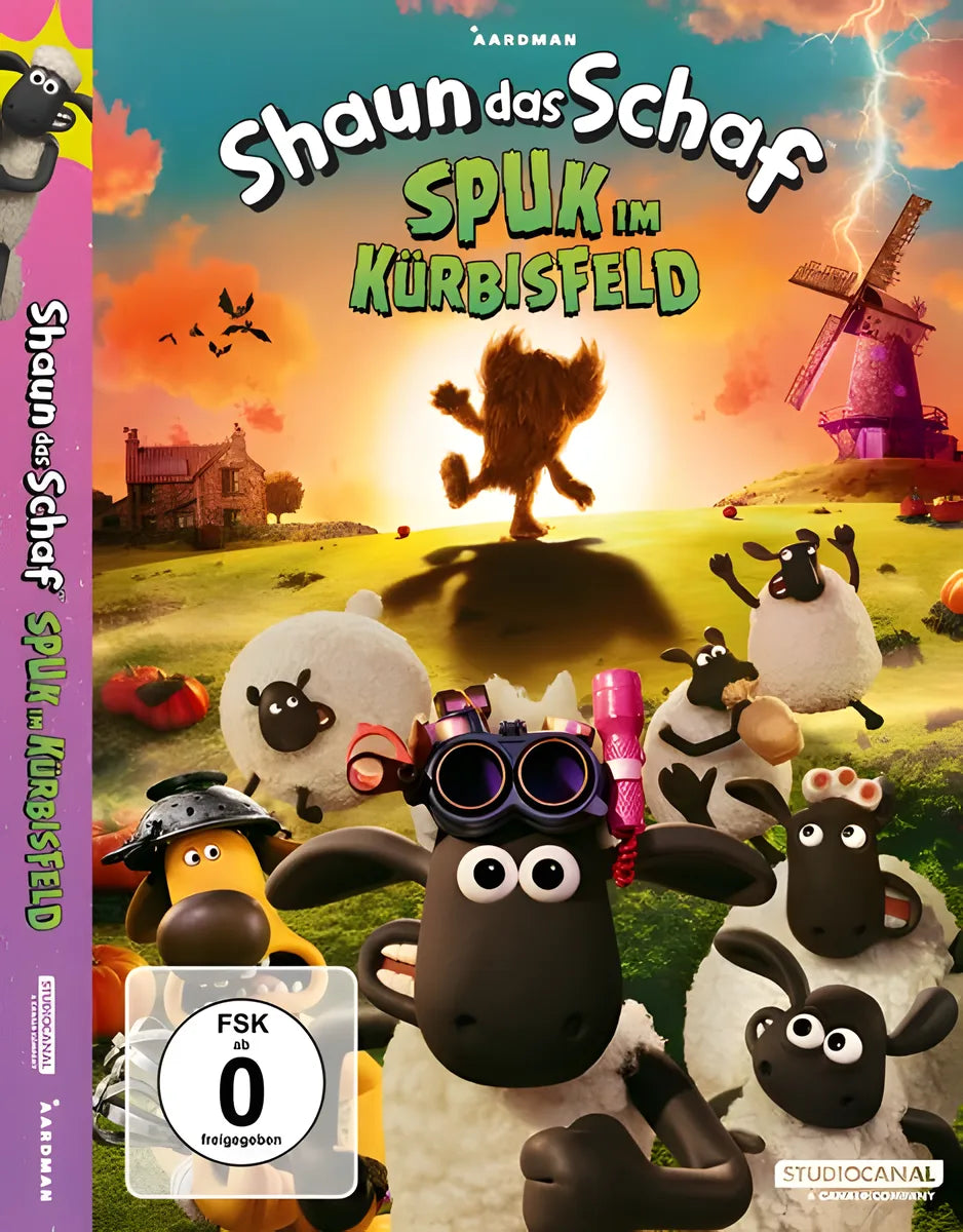 DVD-Cover: Shaun das Schaf - Spuk im Kürbisfeld. Regie: Steve Cox