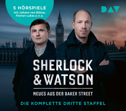 Buchcover von 'Sherlock &amp; Watson – Neues aus der Baker Street. Die komplette dritte Staffel' - Hörbuch (CD) von Viviane Koppelmann