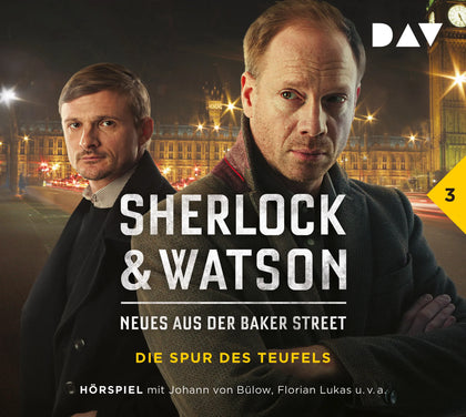 Buchcover von 'Sherlock &amp; Watson – Neues aus der Baker Street: Die Spur des Teufels' - Hörbuch (CD) von Viviane Koppelmann