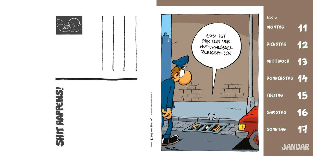 Shit happens! Postkartenkalender 2027 – Ansicht