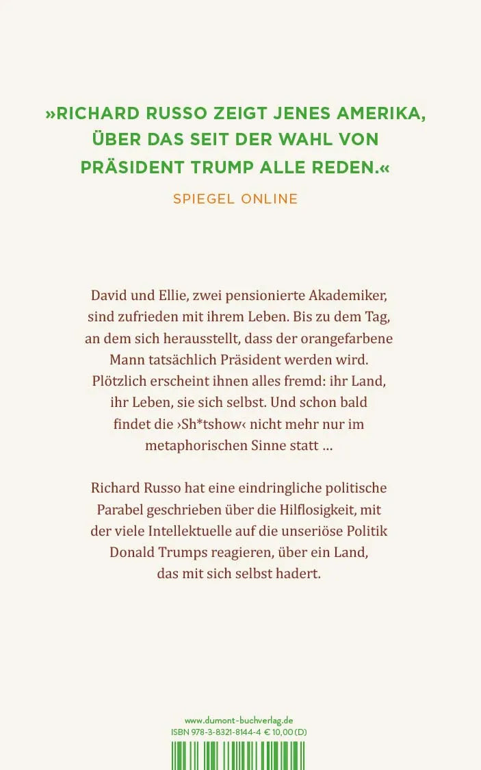 Buchrückseite von 'Sh*tshow' mit Klappentext - Gebundene Ausgabe