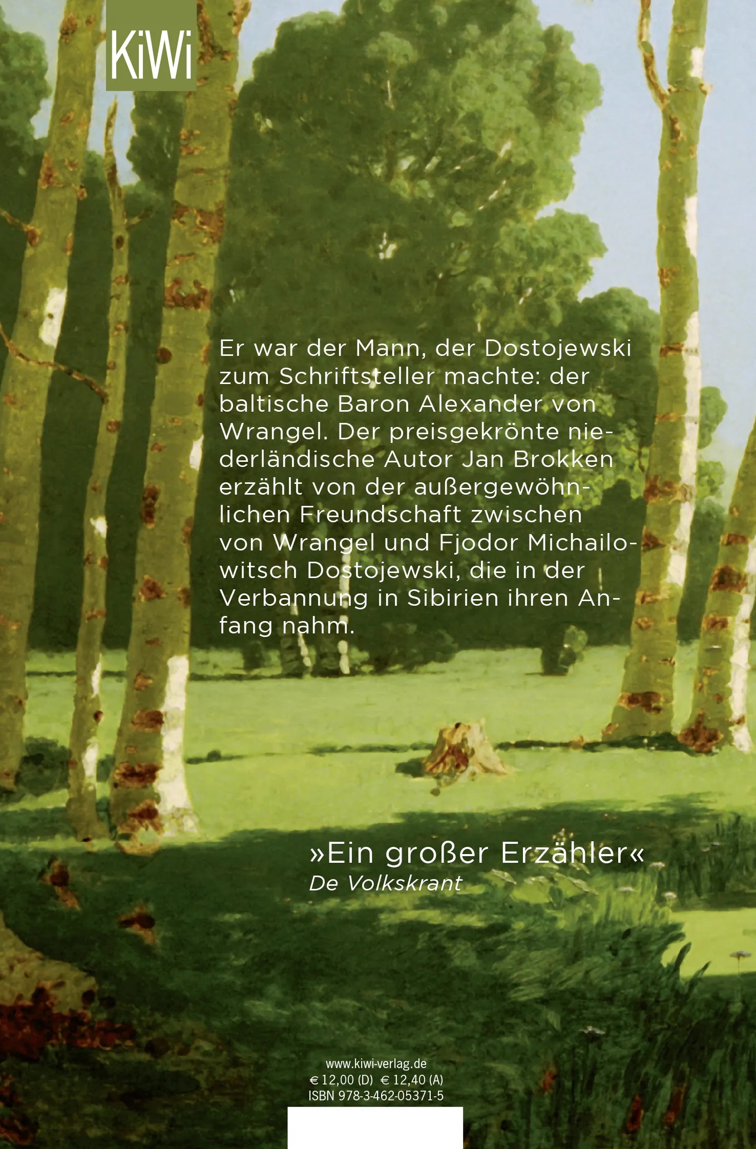 Buchrückseite von 'Sibirische Sommer mit Dostojewski' mit Klappentext - Taschenbuch