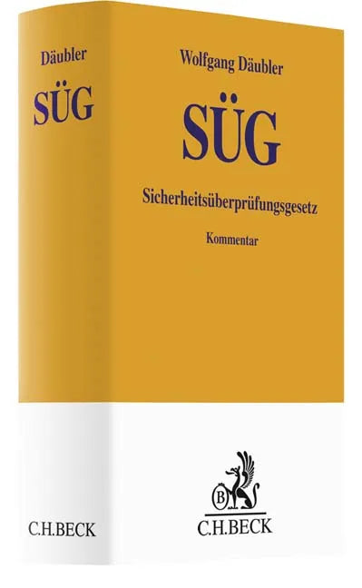 Buchcover von 'Sicherheitsüberprüfungsgesetz. SÜG' - Gebundene Ausgabe von Wolfgang Däubler