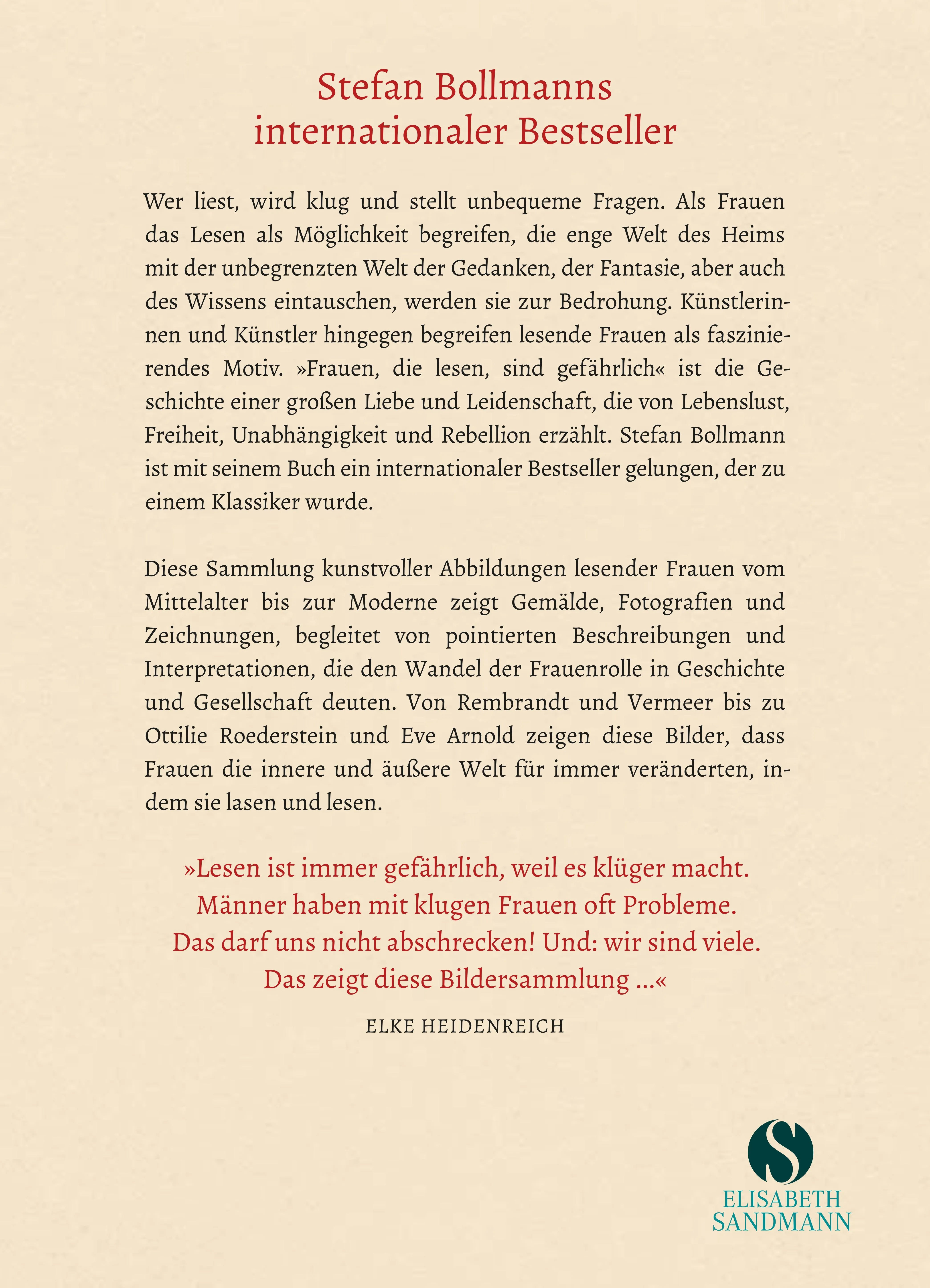 Buchrückseite von 'Sie haben das Lesen geliebt' mit Klappentext - Gebundene Ausgabe