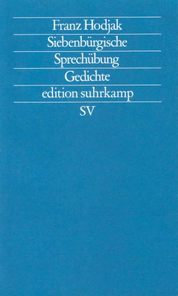 Buchcover von 'Siebenbürgische Sprechübung' - Taschenbuch von Franz Hodjak