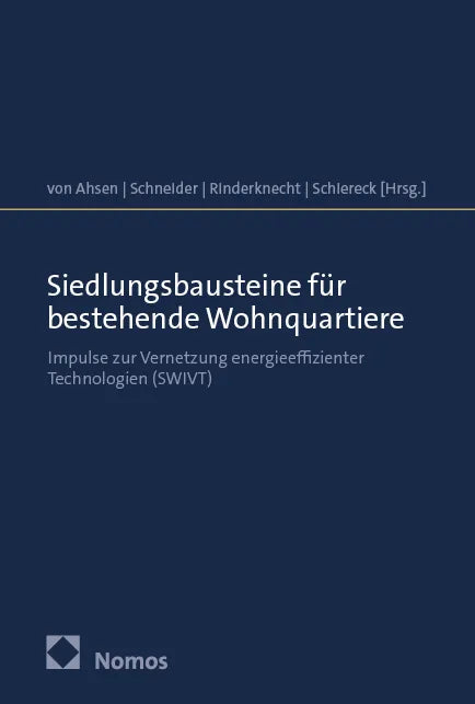Cover: Siedlungsbausteine für bestehende Wohnquartiere (E-Book)