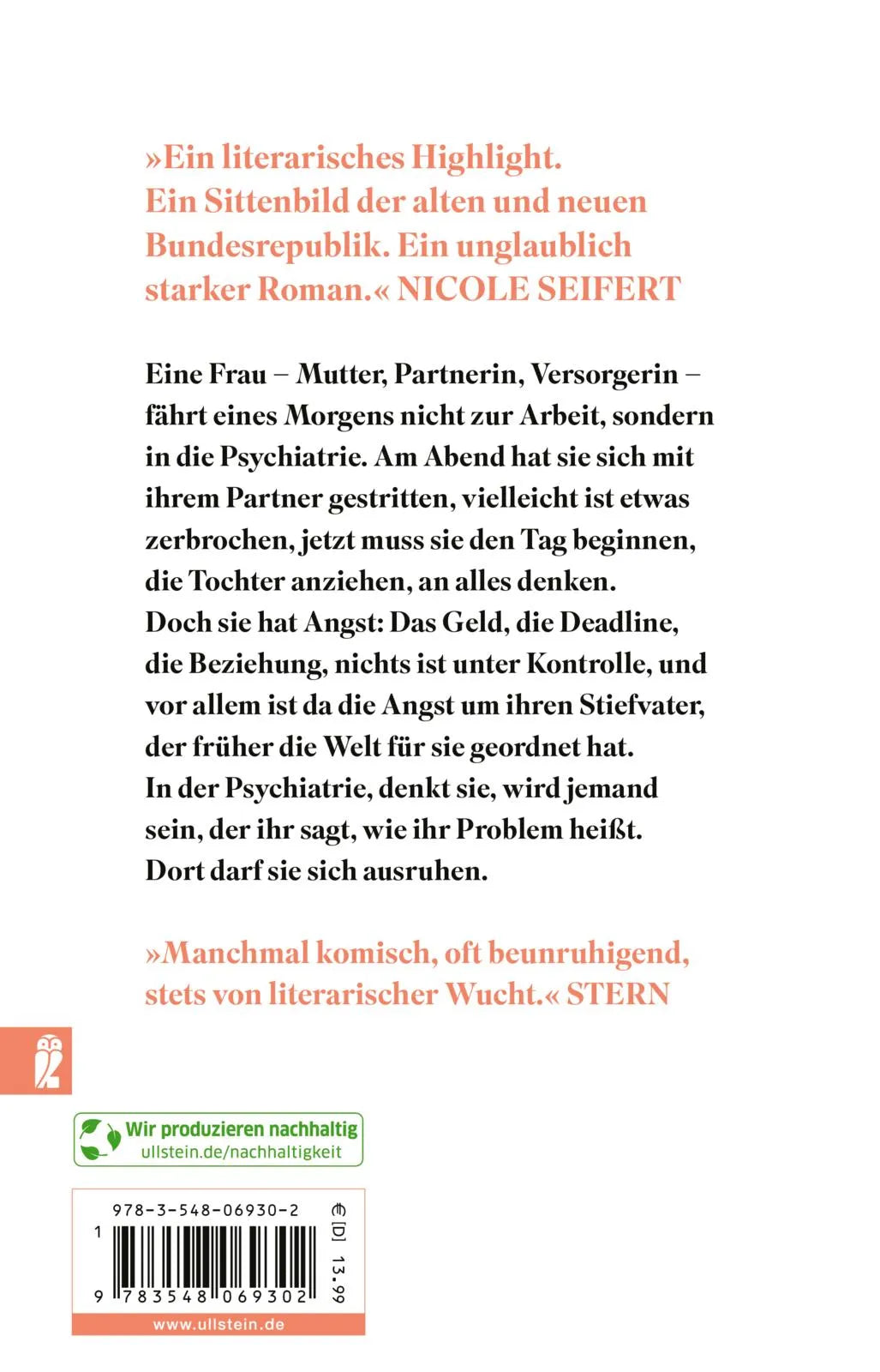 Buchrückseite von 'Siegfried' mit Klappentext - Taschenbuch