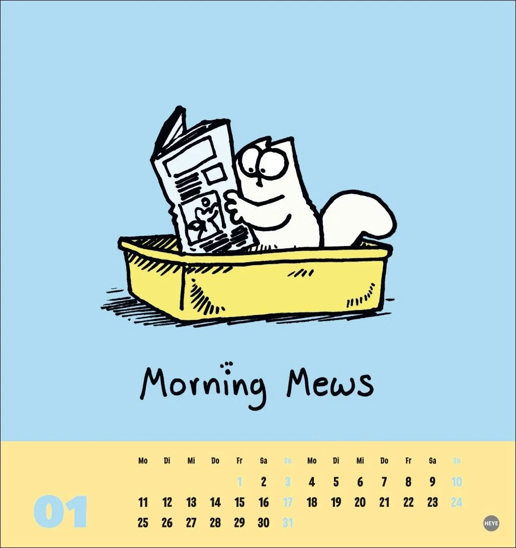 Simons Katze Postkartenkalender 2027 – Ansicht