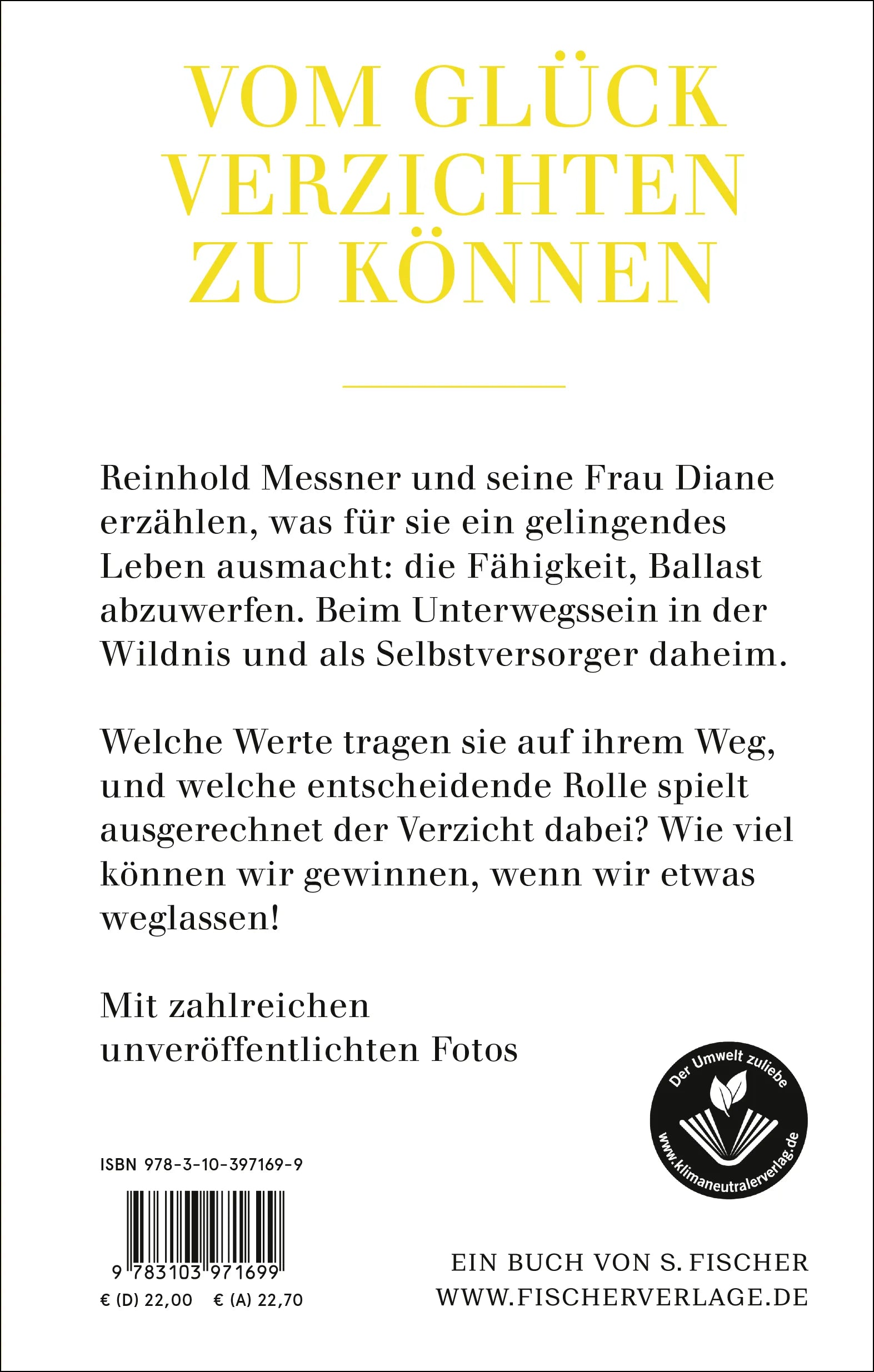 Buchrückseite von 'Sinnbilder' mit Klappentext - Gebundene Ausgabe