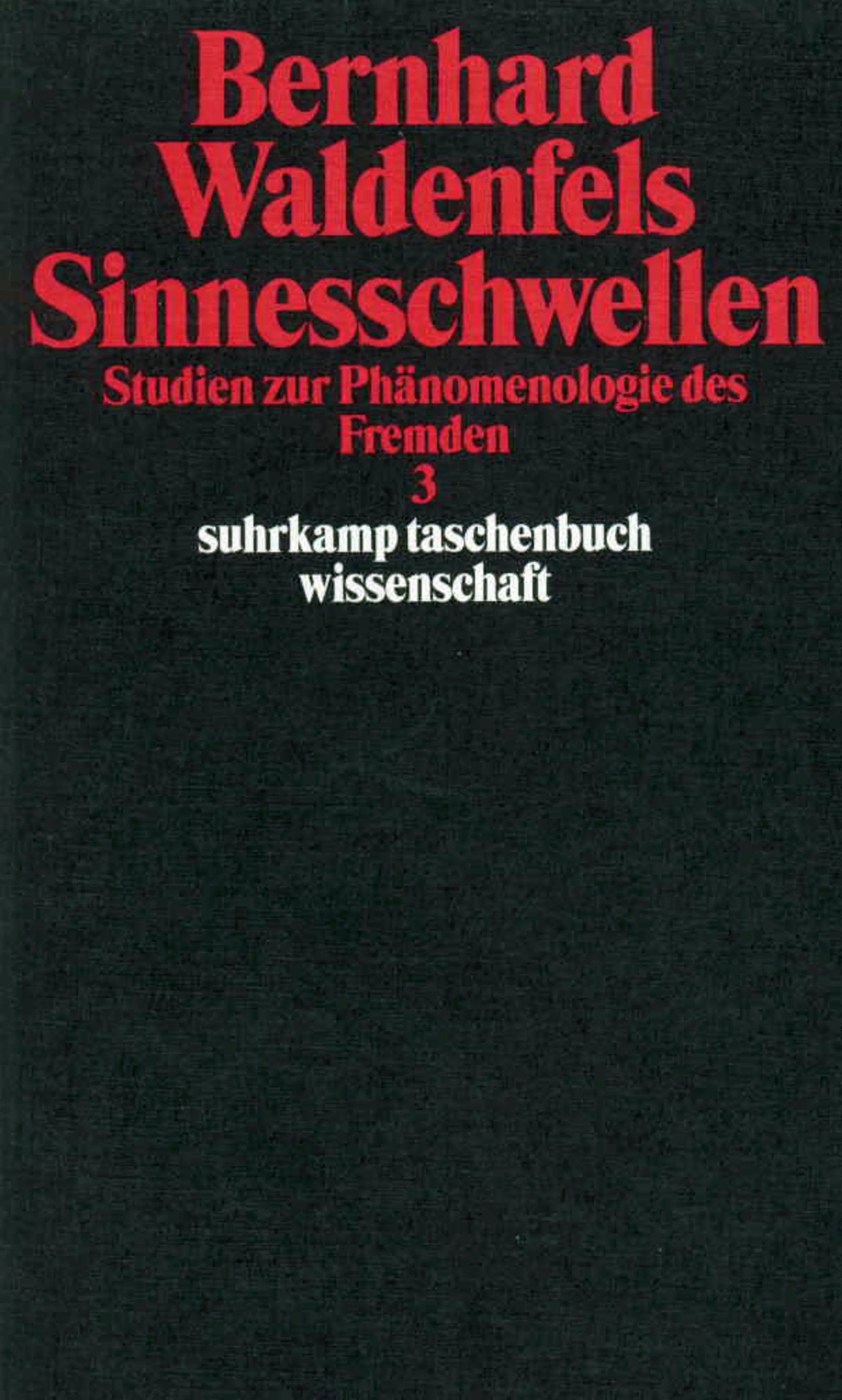 Buchcover von 'Sinnesschwellen' - Taschenbuch von Bernhard Waldenfels