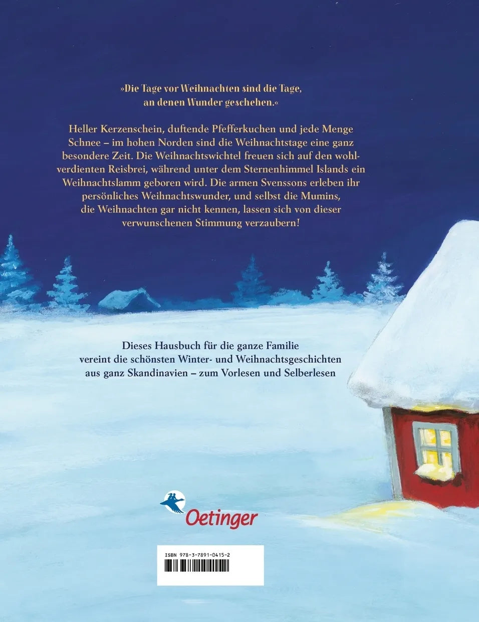 Buchrückseite von 'Skandinavische Weihnachten' mit Klappentext - Gebundene Ausgabe