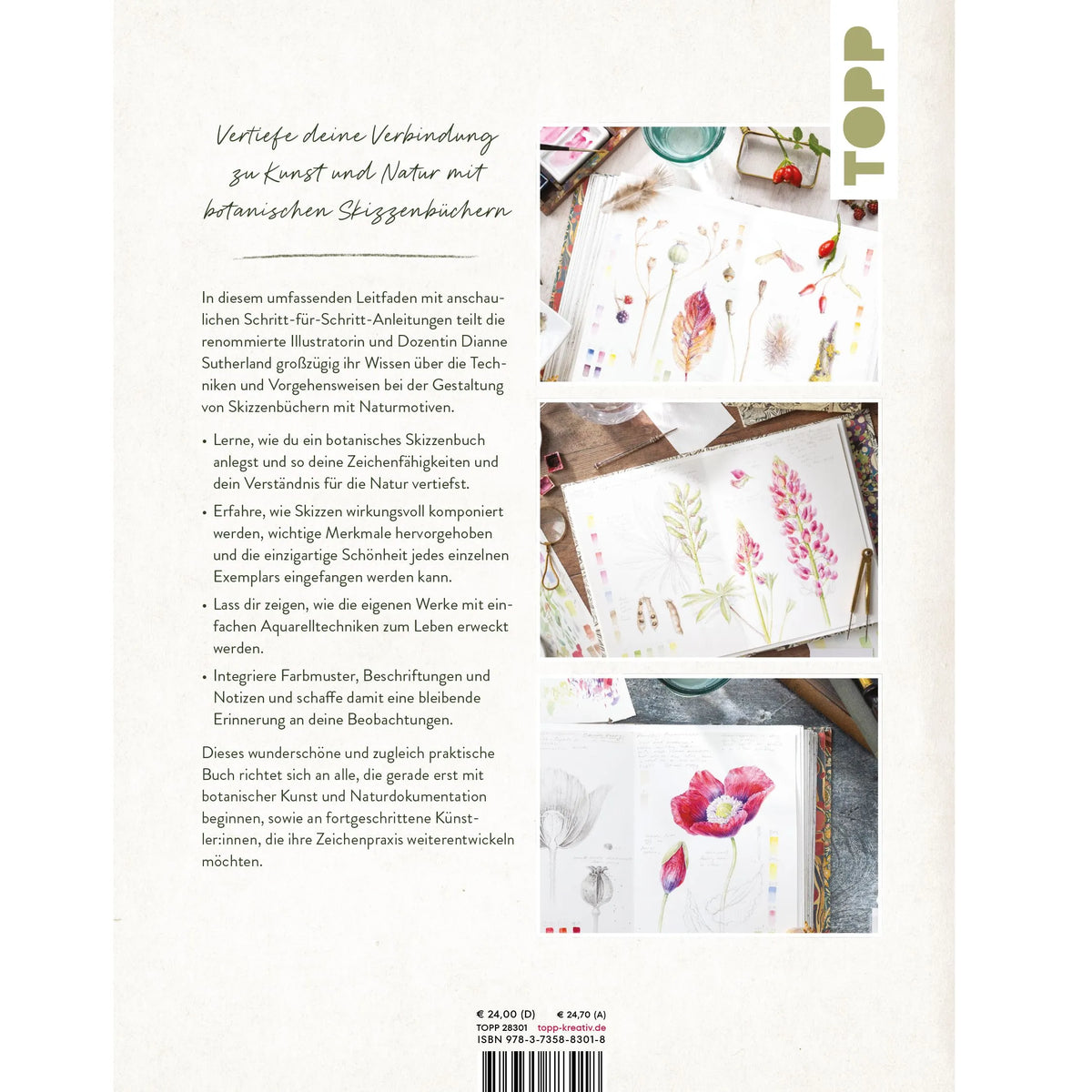 Rückseite: Sketching Nature (Hardcover)
