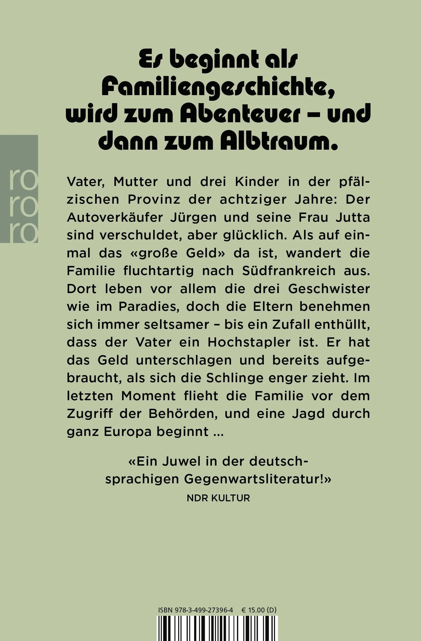 Buchrückseite von 'So, und jetzt kommst du' mit Klappentext - Taschenbuch