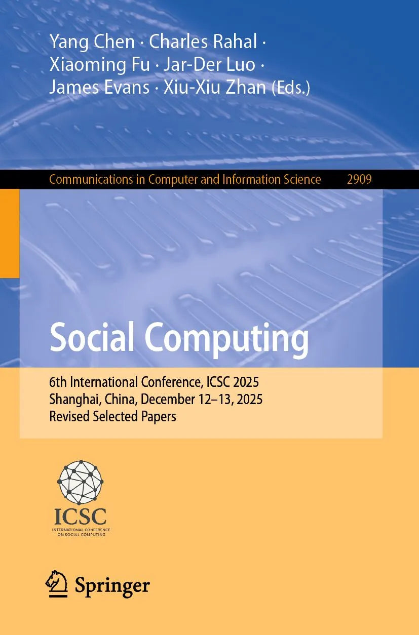 Cover: Social Computing (E-Book) von Yang Chen