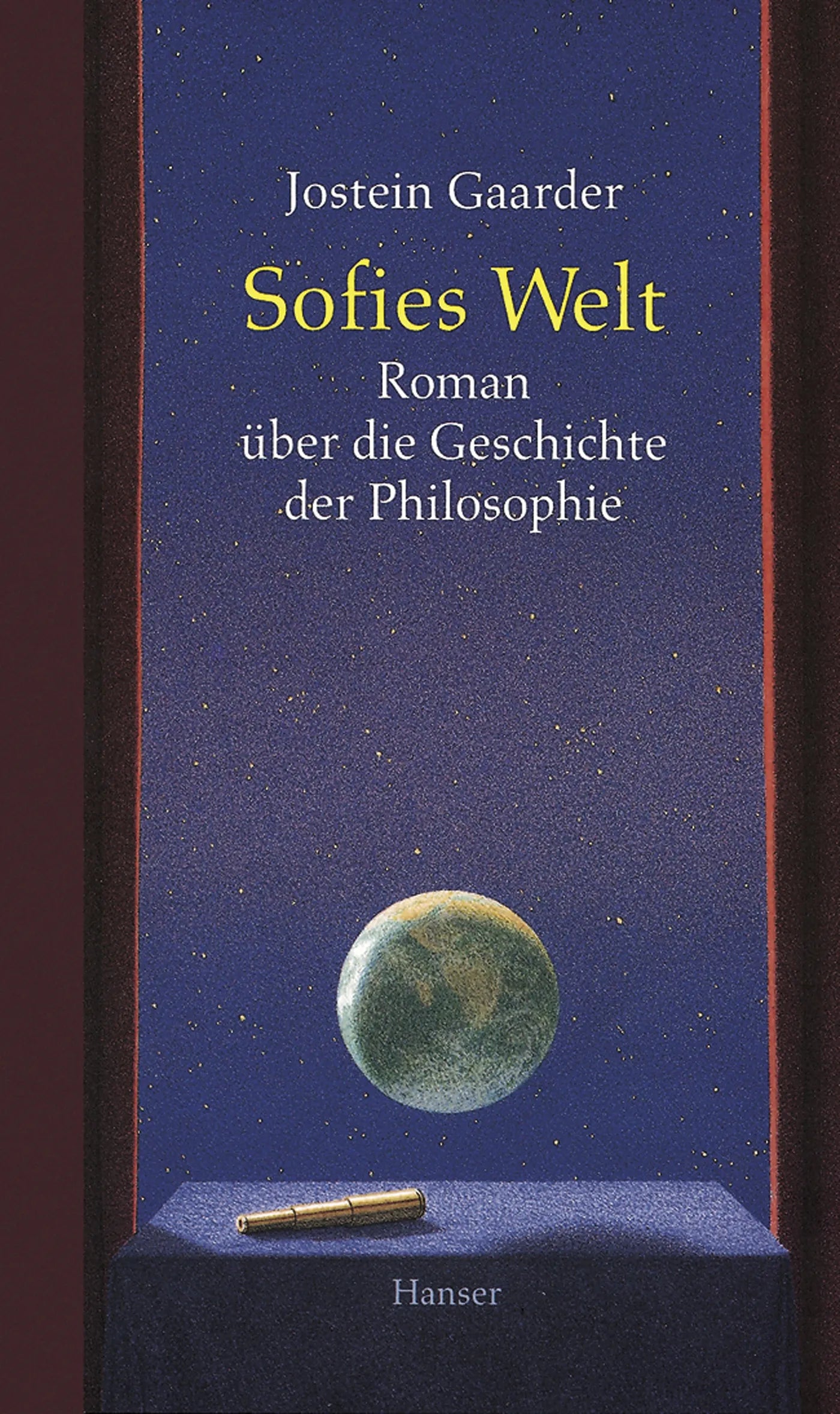 Buchcover von 'Sofies Welt' - Gebundene Ausgabe von Jostein Gaarder