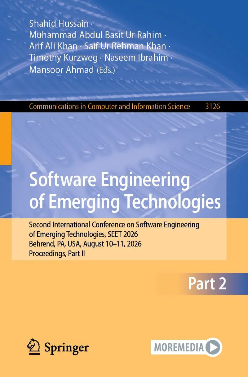 Software Engineering of Emerging Technologies