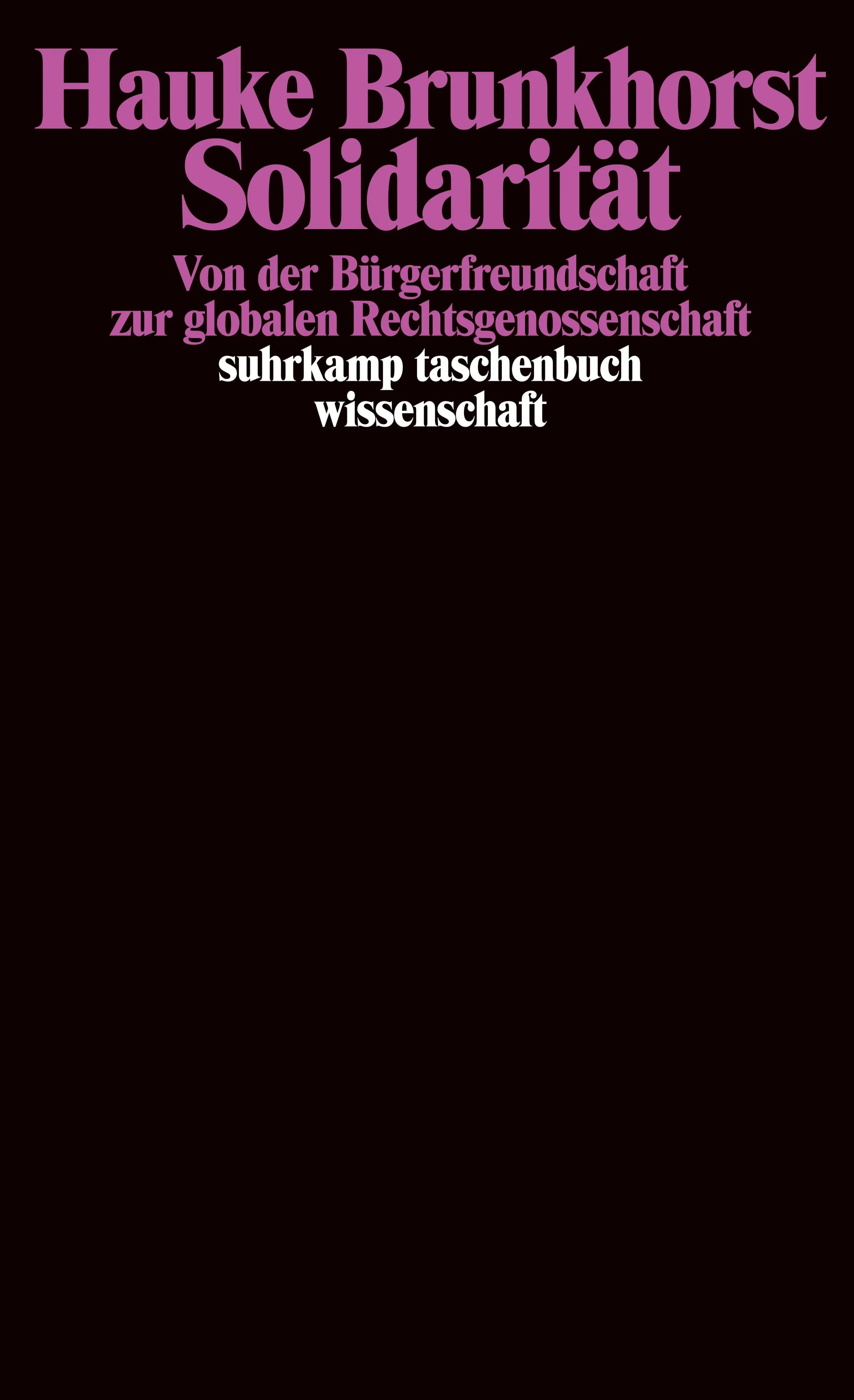 Buchcover von 'Solidarität' - Taschenbuch von Hauke Brunkhorst