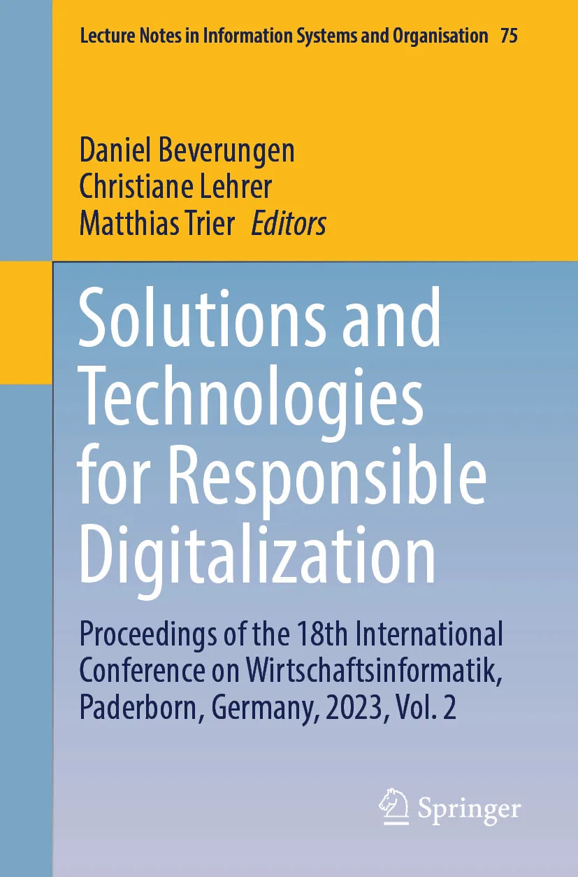Cover: Solutions and Technologies for Responsible Digitalization (E-Book)