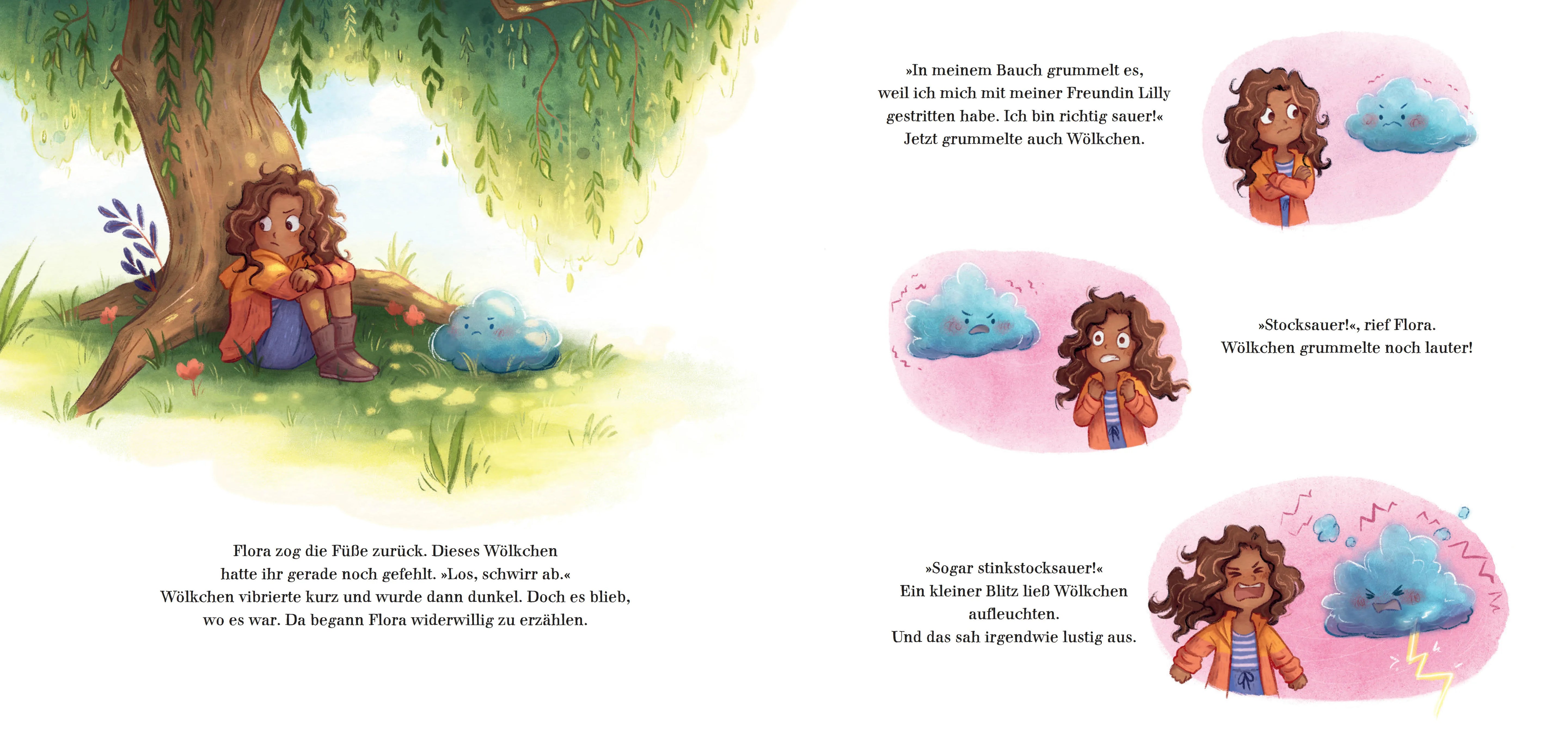 Produktansicht: Flora und Wölkchen - Mit Mut fangen die schönsten Geschichten an (Gebundene Ausgabe)